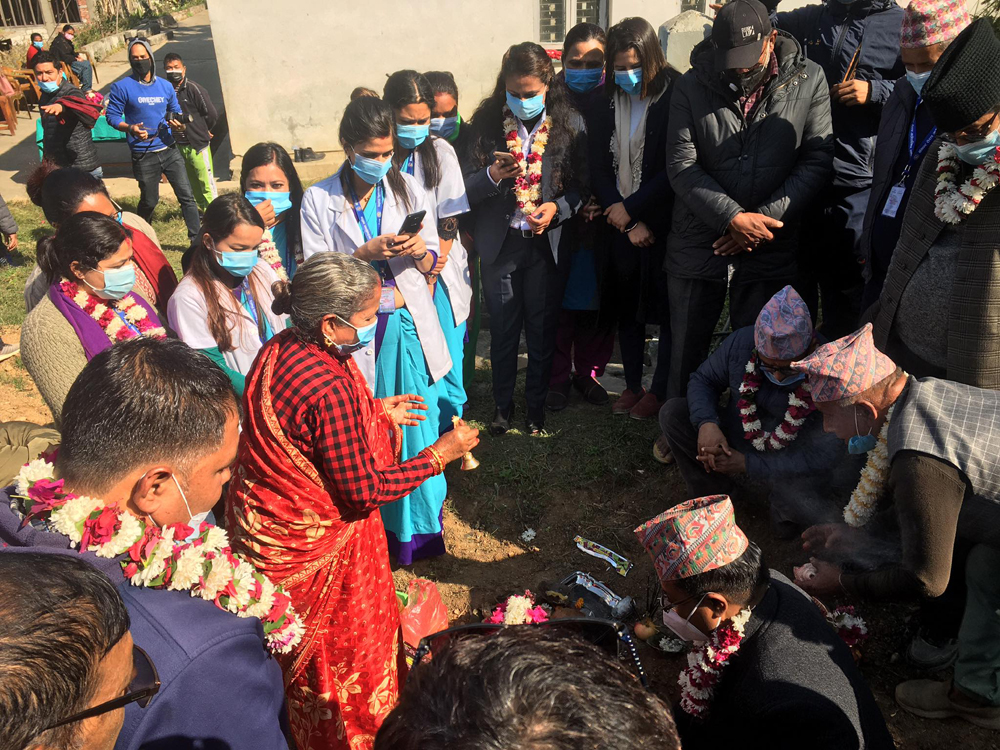 बेनिघाट रोराङ सहित धादिङका पाँच स्थानीय तहमा अस्पताल भवनको शिलान्यास