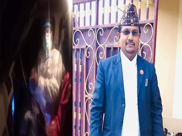 बेनीघाट रोराङका अध्यक्ष डल्लाकोटी आफै कोभिड संक्रमितलाई अस्पताल पुर्‍याउँदै