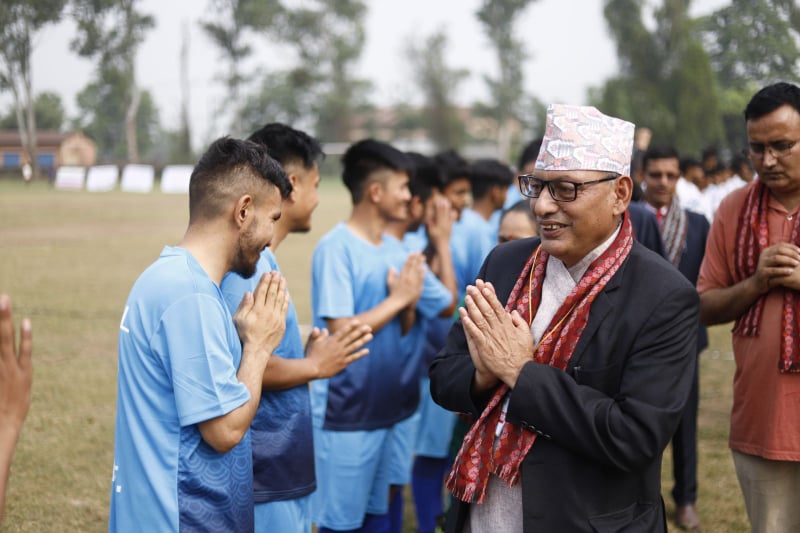 प्रथम उपकुलपति रनिङ शिल्ड फुटबल प्रतियोगिता रामपुरमा सुरु